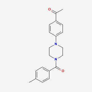 1-{4-[4-(4-METHYLBENZOYL)PIPERAZINO]PHENYL}-1-ETHANONE