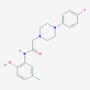 molecular formula C19H22FN3O2 B427590 2-[4-(4-fluorophenyl)-1-piperazinyl]-N-(2-hydroxy-5-methylphenyl)acetamide 