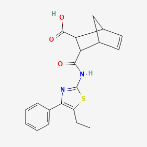 3-[(5-Ethyl-4-phenyl-1,3-thiazol-2-yl)carbamoyl]bicyclo[2.2.1]hept-5-ene-2-carboxylic acid