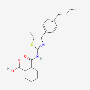 2-({[4-(4-BUTYLPHENYL)-5-METHYL-1,3-THIAZOL-2-YL]AMINO}CARBONYL)-1-CYCLOHEXANECARBOXYLIC ACID