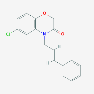 molecular formula C17H14ClNO2 B427592 6-chloro-4-cinnamyl-2H-1,4-benzoxazin-3(4H)-one 