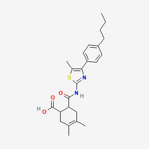 6-{[4-(4-Butylphenyl)-5-methyl-1,3-thiazol-2-yl]carbamoyl}-3,4-dimethylcyclohex-3-ene-1-carboxylic acid