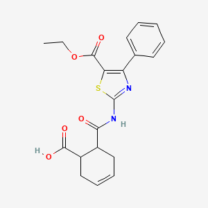 6-{[5-(Ethoxycarbonyl)-4-phenyl-1,3-thiazol-2-yl]carbamoyl}cyclohex-3-ene-1-carboxylic acid