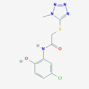 molecular formula C10H10ClN5O2S B427594 N-(5-chloro-2-hydroxyphenyl)-2-[(1-methyl-1H-tetrazol-5-yl)sulfanyl]acetamide CAS No. 494763-35-8