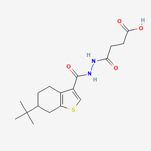 4-{2-[(6-tert-butyl-4,5,6,7-tetrahydro-1-benzothien-3-yl)carbonyl]hydrazino}-4-oxobutanoic acid