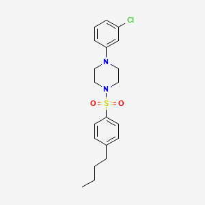 1-(4-BUTYLBENZENESULFONYL)-4-(3-CHLOROPHENYL)PIPERAZINE