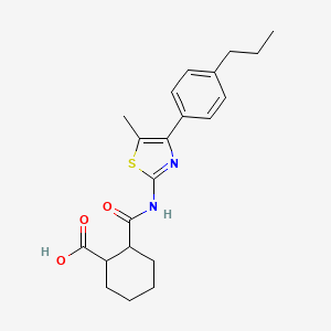 2-{[5-Methyl-4-(4-propylphenyl)-1,3-thiazol-2-yl]carbamoyl}cyclohexanecarboxylic acid