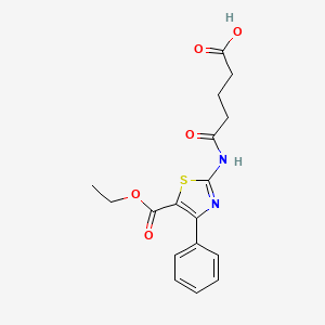 molecular formula C17H18N2O5S B4276018 4-{[5-(ETHOXYCARBONYL)-4-PHENYL-1,3-THIAZOL-2-YL]CARBAMOYL}BUTANOIC ACID 