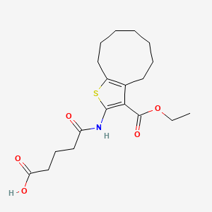 5-{[3-(ethoxycarbonyl)-5,6,7,8,9,10-hexahydro-4H-cyclonona[b]thiophen-2-yl]amino}-5-oxopentanoic acid