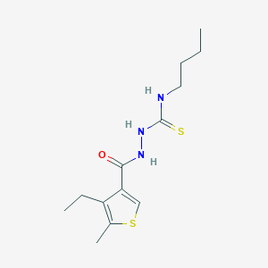 N-butyl-2-[(4-ethyl-5-methyl-3-thienyl)carbonyl]hydrazinecarbothioamide