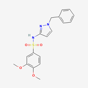 molecular formula C18H19N3O4S B4276058 N-(1-benzyl-1H-pyrazol-3-yl)-3,4-dimethoxybenzenesulfonamide 