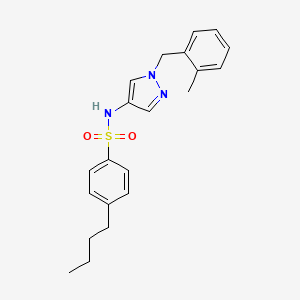 4-BUTYL-N-{1-[(2-METHYLPHENYL)METHYL]-1H-PYRAZOL-4-YL}BENZENE-1-SULFONAMIDE