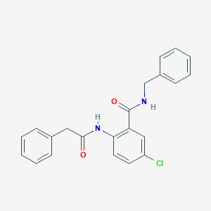 molecular formula C22H19ClN2O2 B427608 N-benzyl-5-chloro-2-[(phenylacetyl)amino]benzamide 