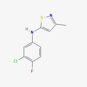 molecular formula C10H8ClFN2S B4276090 N-(3-CHLORO-4-FLUOROPHENYL)-N-(3-METHYL-5-ISOTHIAZOLYL)AMINE 