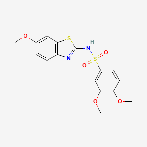 3,4-dimethoxy-N-(6-methoxy-1,3-benzothiazol-2-yl)benzenesulfonamide