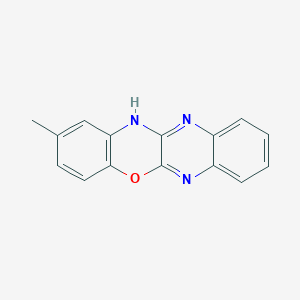 molecular formula C15H11N3O B427612 2-methyl-12H-quinoxalino[2,3-b][1,4]benzoxazine 