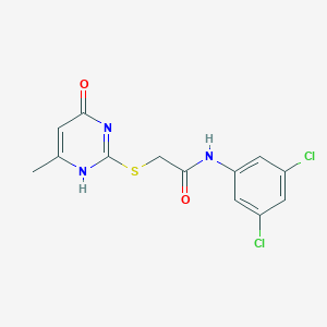 molecular formula C13H11Cl2N3O2S B427613 N-(3,5-dichlorophenyl)-2-[(6-methyl-4-oxo-1H-pyrimidin-2-yl)sulfanyl]acetamide 