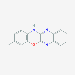 molecular formula C15H11N3O B427614 3-methyl-12H-quinoxalino[2,3-b][1,4]benzoxazine 