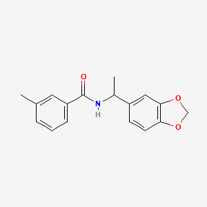 N-[1-(1,3-benzodioxol-5-yl)ethyl]-3-methylbenzamide