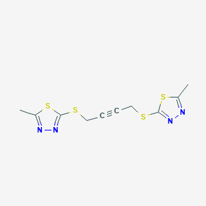 2-Methyl-5-({4-[(5-methyl-1,3,4-thiadiazol-2-yl)sulfanyl]-2-butynyl}sulfanyl)-1,3,4-thiadiazole