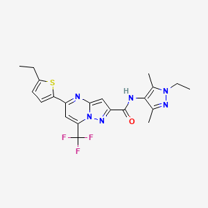 N-(1-ethyl-3,5-dimethyl-1H-pyrazol-4-yl)-5-(5-ethyl-2-thienyl)-7-(trifluoromethyl)pyrazolo[1,5-a]pyrimidine-2-carboxamide