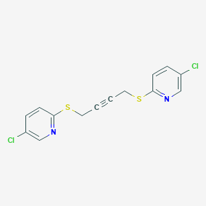 5-Chloro-2-({4-[(5-chloro-2-pyridinyl)sulfanyl]-2-butynyl}sulfanyl)pyridine