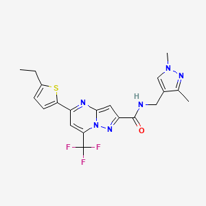 N-[(1,3-dimethyl-1H-pyrazol-4-yl)methyl]-5-(5-ethylthiophen-2-yl)-7-(trifluoromethyl)pyrazolo[1,5-a]pyrimidine-2-carboxamide