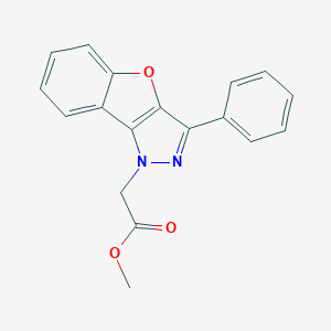 methyl (3-phenyl-1H-[1]benzofuro[3,2-c]pyrazol-1-yl)acetate