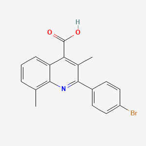 molecular formula C18H14BrNO2 B4276261 2-(4-Bromophenyl)-3,8-dimethylquinoline-4-carboxylic acid 