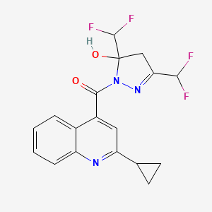 [3,5-bis(difluoromethyl)-5-hydroxy-4,5-dihydro-1H-pyrazol-1-yl](2-cyclopropylquinolin-4-yl)methanone