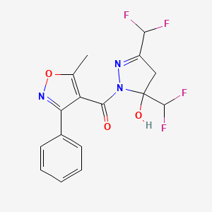 [3,5-BIS(DIFLUOROMETHYL)-5-HYDROXY-4,5-DIHYDRO-1H-PYRAZOL-1-YL](5-METHYL-3-PHENYL-4-ISOXAZOLYL)METHANONE