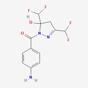 (4-aminophenyl)[3,5-bis(difluoromethyl)-5-hydroxy-4,5-dihydro-1H-pyrazol-1-yl]methanone