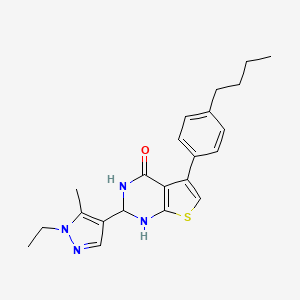 5-(4-butylphenyl)-2-(1-ethyl-5-methyl-1H-pyrazol-4-yl)-2,3-dihydrothieno[2,3-d]pyrimidin-4(1H)-one