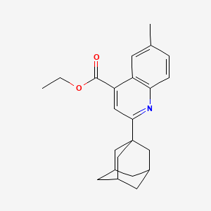 molecular formula C23H27NO2 B4276296 ethyl 2-(1-adamantyl)-6-methyl-4-quinolinecarboxylate 