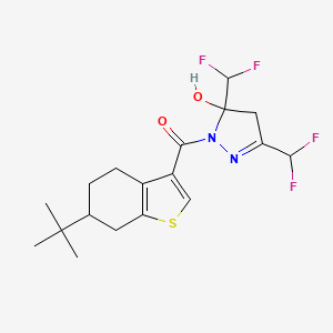 [3,5-bis(difluoromethyl)-5-hydroxy-4,5-dihydro-1H-pyrazol-1-yl](6-tert-butyl-4,5,6,7-tetrahydro-1-benzothiophen-3-yl)methanone