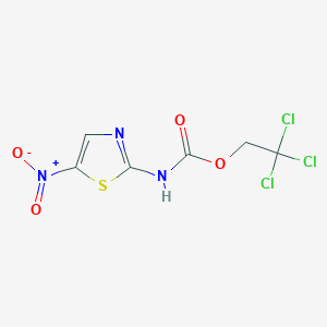 molecular formula C6H4Cl3N3O4S B427631 2,2,2-Trichloroethyl 5-nitro-1,3-thiazol-2-ylcarbamate 