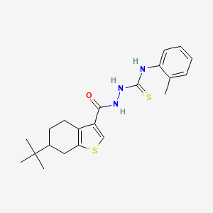 2-[(6-tert-butyl-4,5,6,7-tetrahydro-1-benzothiophen-3-yl)carbonyl]-N-(2-methylphenyl)hydrazinecarbothioamide