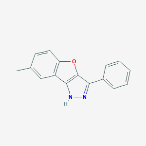 molecular formula C16H12N2O B427633 7-methyl-3-phenyl-1H-[1]benzofuro[3,2-c]pyrazole 