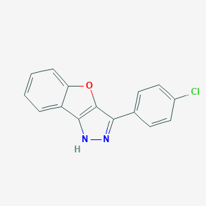 molecular formula C15H9ClN2O B427634 3-(4-chlorophenyl)-1H-[1]benzofuro[3,2-c]pyrazole 