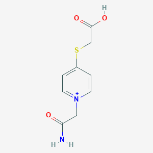 molecular formula C9H11N2O3S+ B427635 1-(2-Amino-2-oxoethyl)-4-[(carboxymethyl)sulfanyl]pyridinium 
