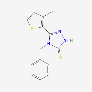 molecular formula C14H13N3S2 B4276355 4-benzyl-5-(3-methyl-2-thienyl)-4H-1,2,4-triazole-3-thiol 