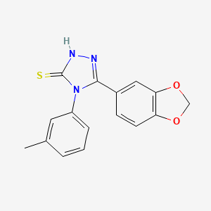 5-(1,3-benzodioxol-5-yl)-4-(3-methylphenyl)-4H-1,2,4-triazole-3-thiol