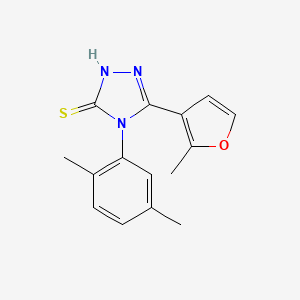 4-(2,5-dimethylphenyl)-5-(2-methyl-3-furyl)-4H-1,2,4-triazole-3-thiol