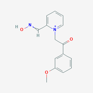 2-[2-(Hydroxyiminomethyl)pyridin-1-ium-1-yl]-1-(3-methoxyphenyl)ethanone
