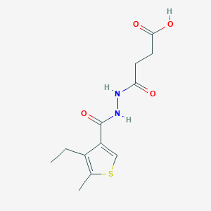 4-{2-[(4-ethyl-5-methyl-3-thienyl)carbonyl]hydrazino}-4-oxobutanoic acid