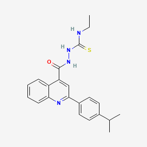 N-ethyl-2-{[2-(4-isopropylphenyl)-4-quinolinyl]carbonyl}hydrazinecarbothioamide