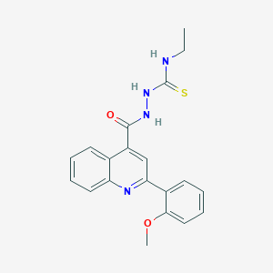 molecular formula C20H20N4O2S B4276413 N-ethyl-2-{[2-(2-methoxyphenyl)-4-quinolinyl]carbonyl}hydrazinecarbothioamide 