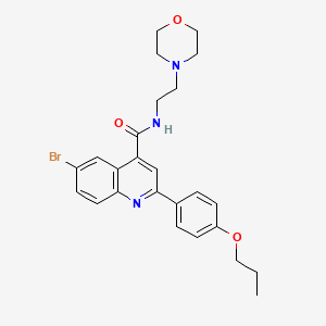 6-bromo-N-[2-(4-morpholinyl)ethyl]-2-(4-propoxyphenyl)-4-quinolinecarboxamide