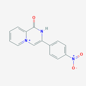 3-(4-nitrophenyl)-1-oxo-1H,2H-pyrido[1,2-a]pyrazin-5-ium