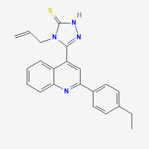 molecular formula C22H20N4S B4276448 5-[2-(4-ethylphenyl)quinolin-4-yl]-4-(prop-2-en-1-yl)-4H-1,2,4-triazole-3-thiol CAS No. 522598-00-1